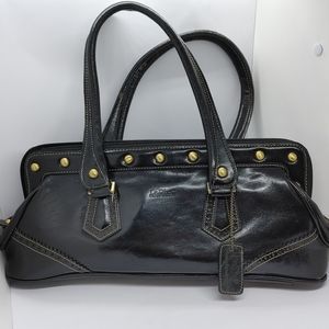 La Diva Black Leather Bag